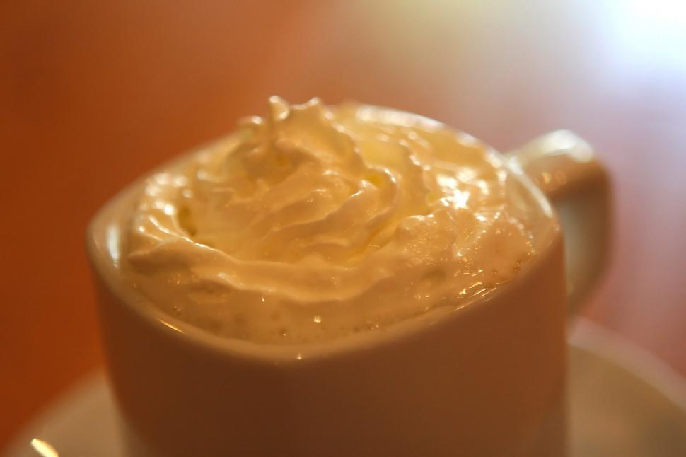 Free Image of Close Up of a Cup of Whipped Cream 