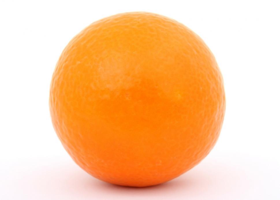 Free Image of Close Up of Orange on White Background 