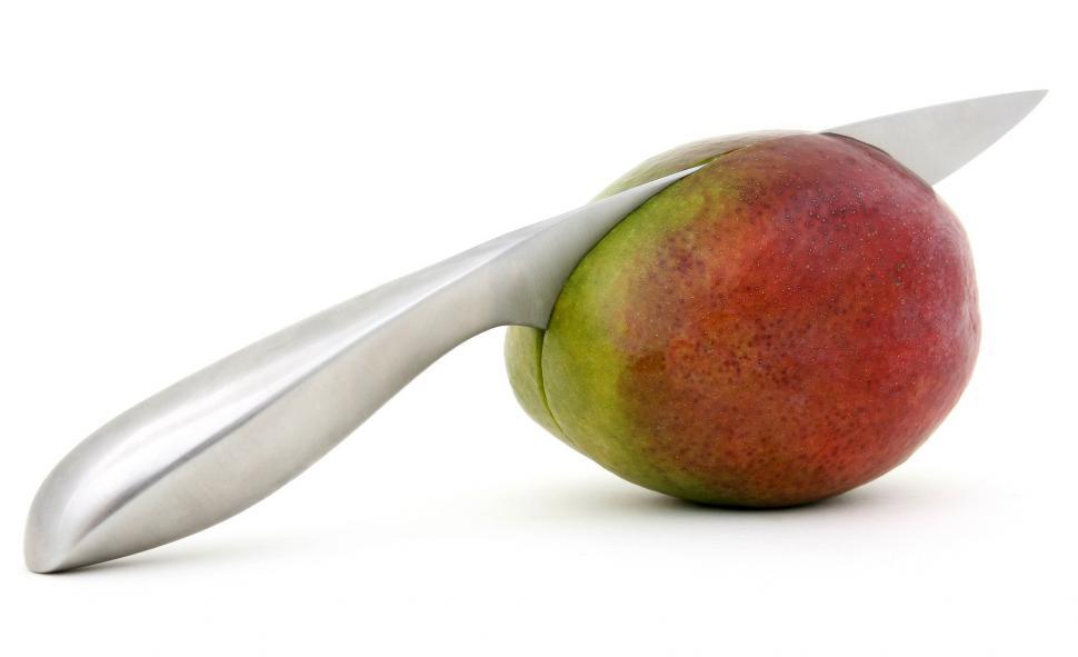 Free Image of Apple With Knife 