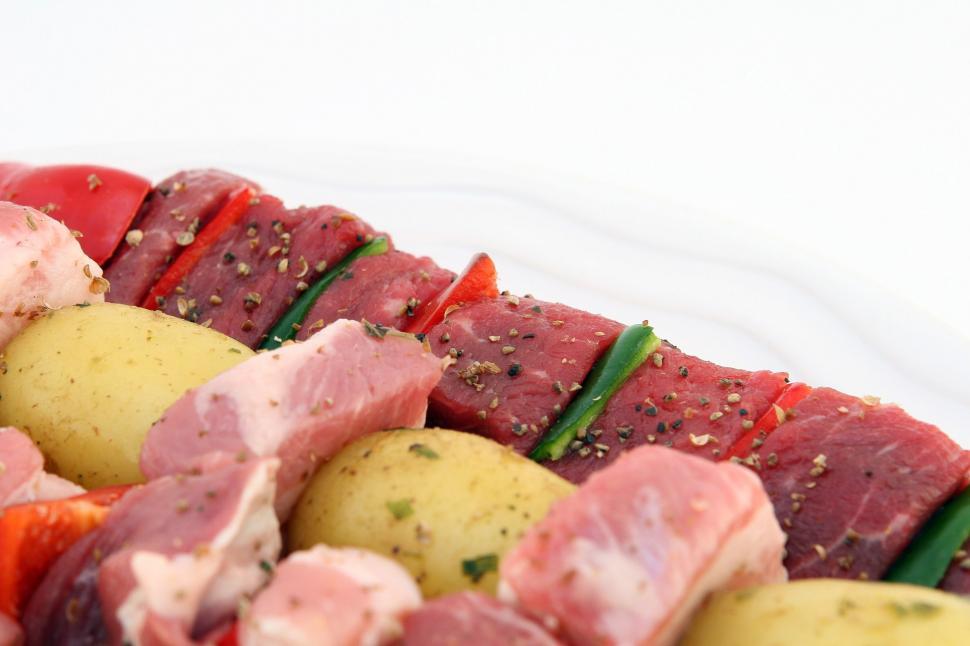 Free Image of Close Up of a Plate of Meat and Vegetables 