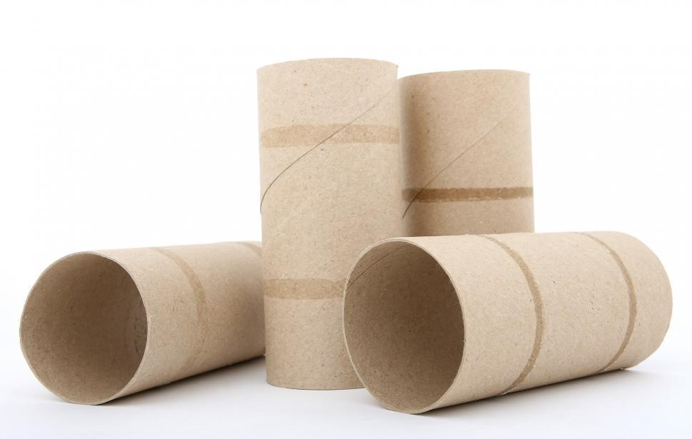 Free Image of Three Rolls of Toilet Paper 
