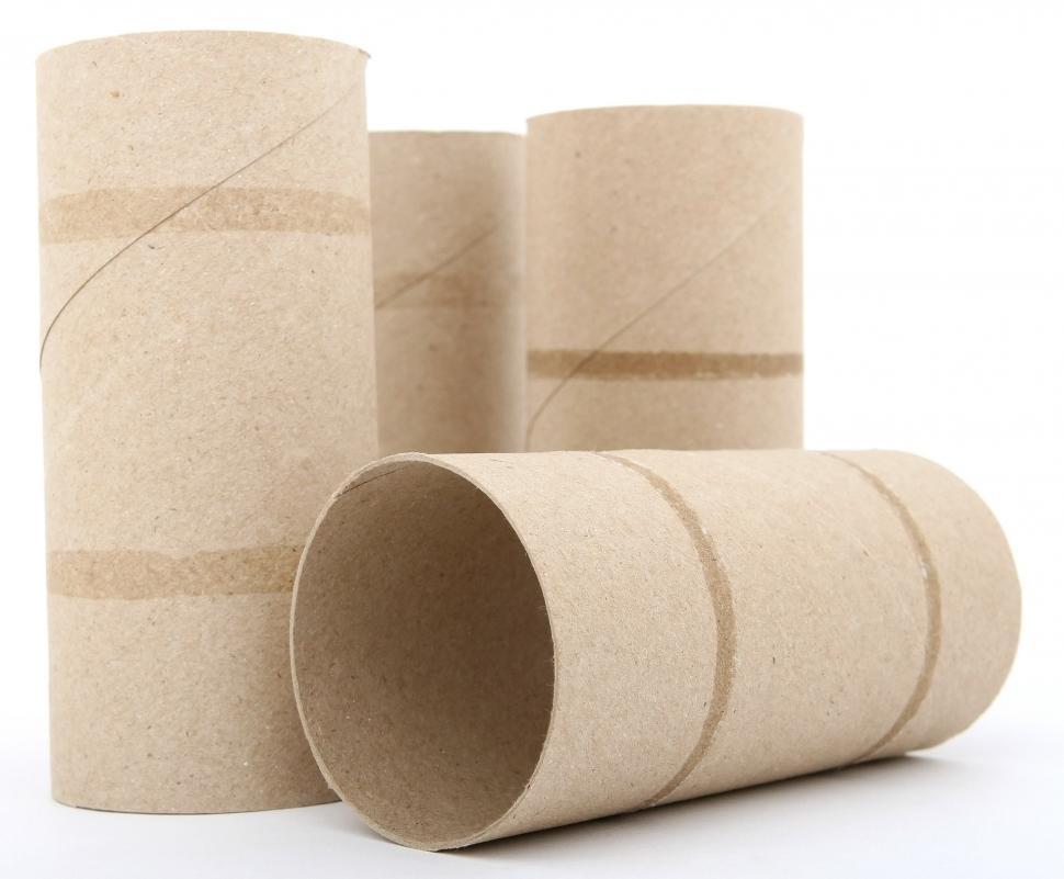 Free Image of Three Rolls of Toilet Paper Lined Up 