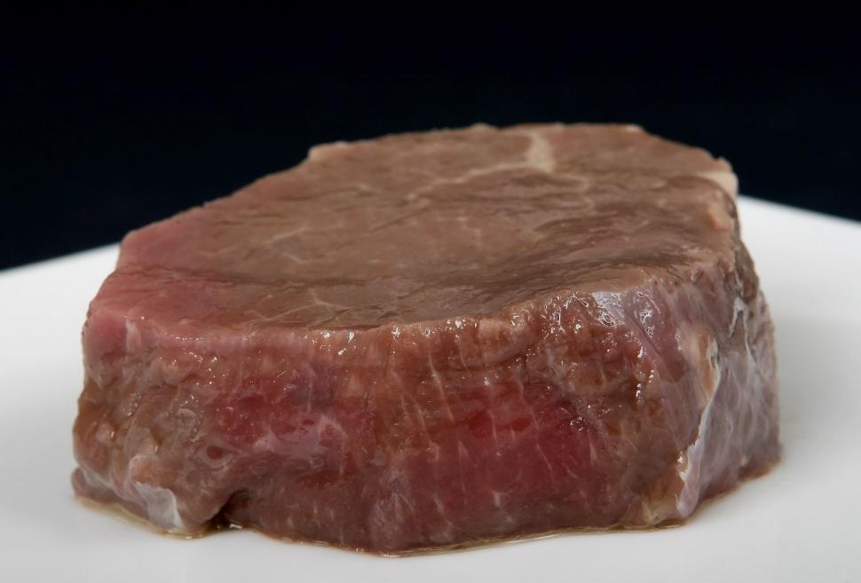 Free Image of Piece of Meat on White Plate 