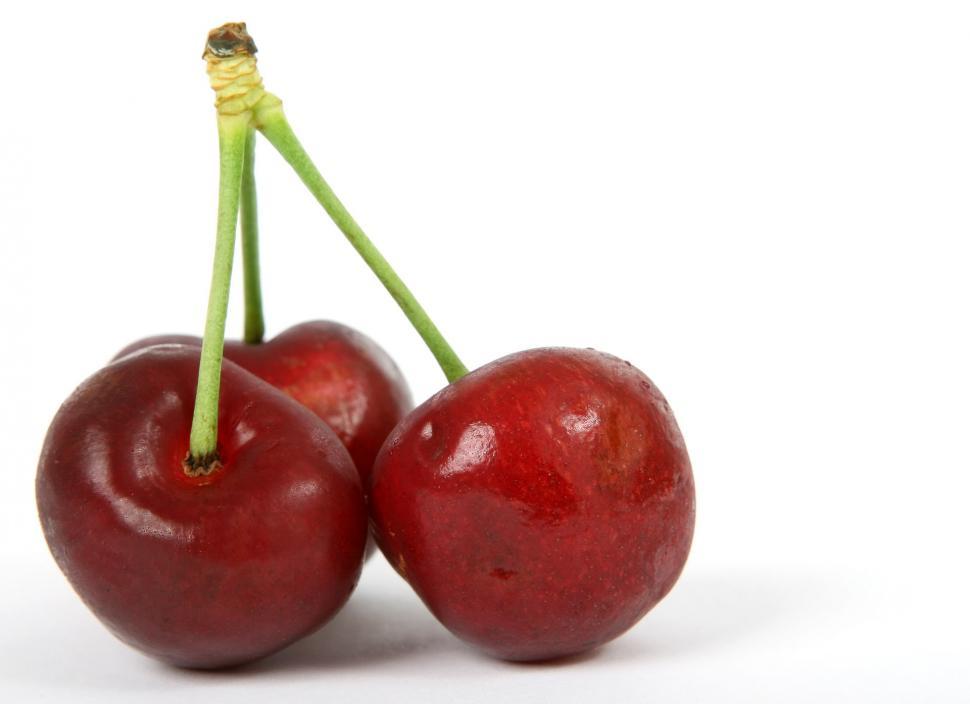 Free Image of Two Cherries Stacked 