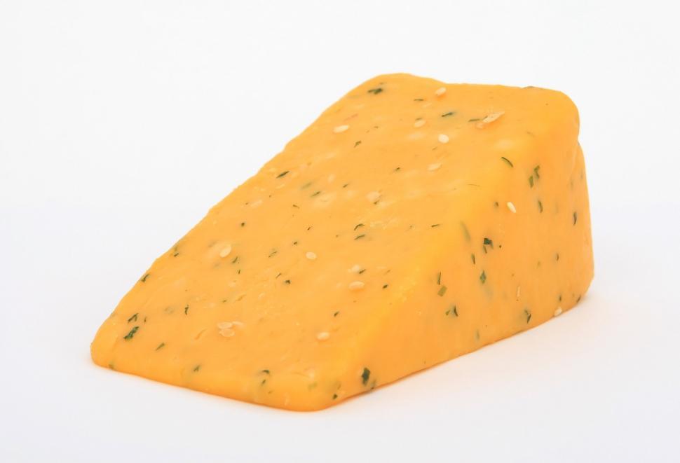 Free Image of A Piece of Cheese on a White Background 