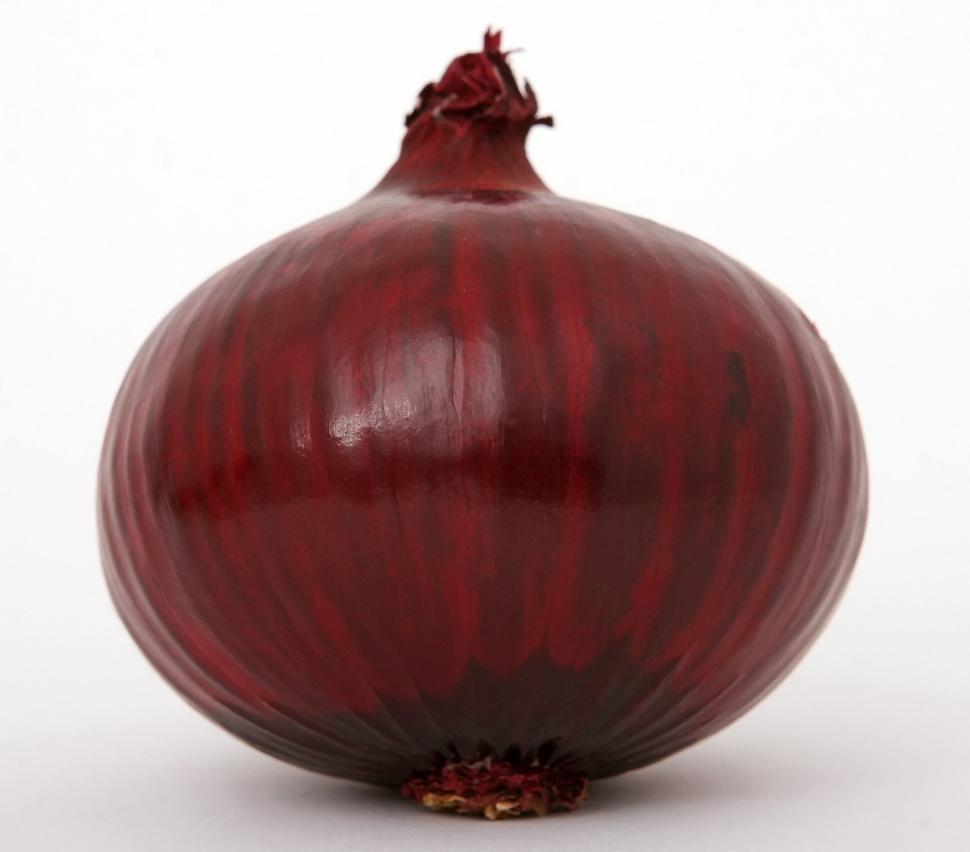 Free Image of Red Onion on White Table 