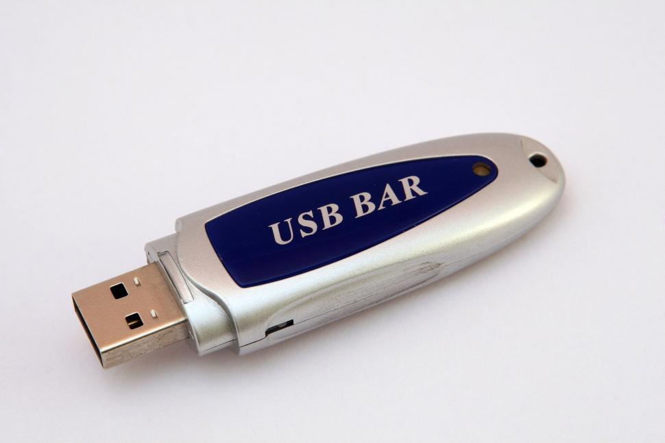 Free Image of USB Stick on White Table 