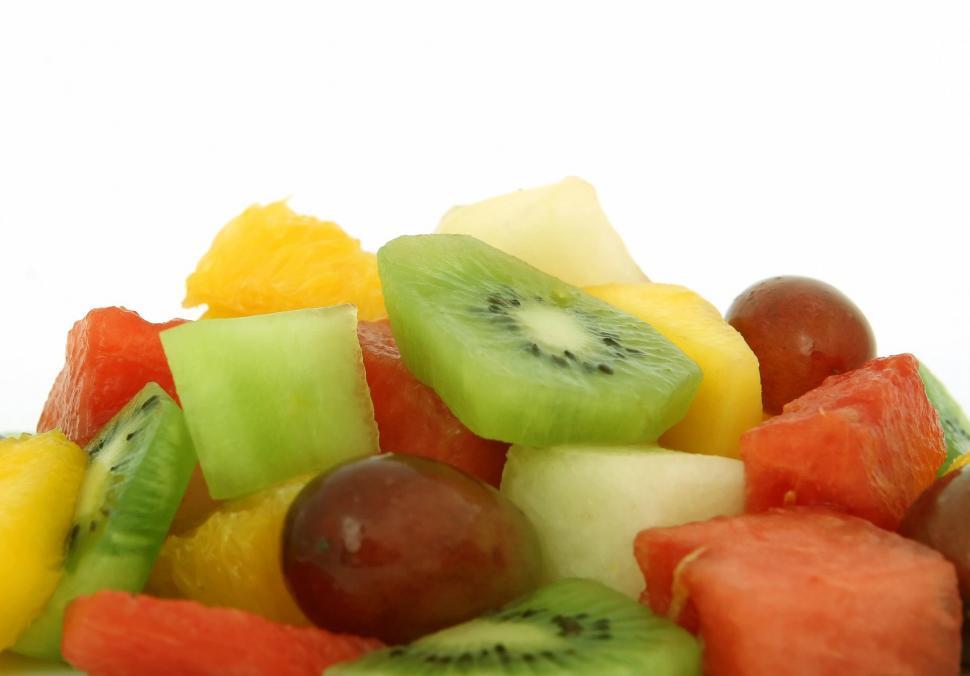 Free Image of Close Up of a Fruit Salad on a Plate 