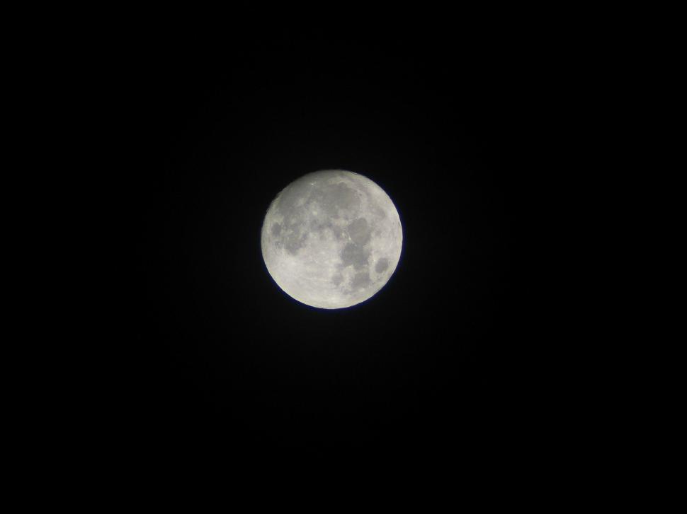 Free Image of Full Moon Illuminating Dark Sky 