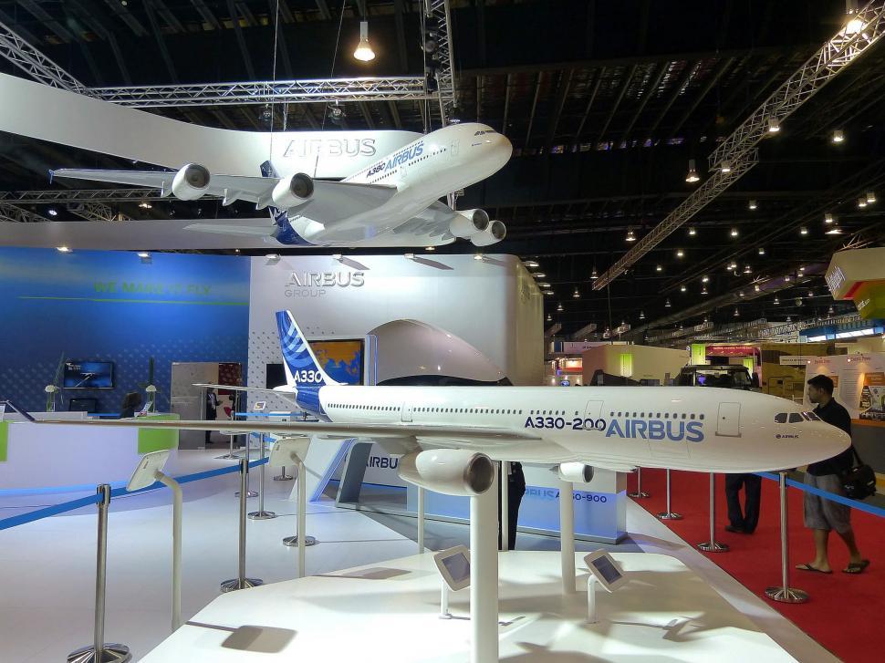 Free Image of Model Airplane Displayed at Convention 