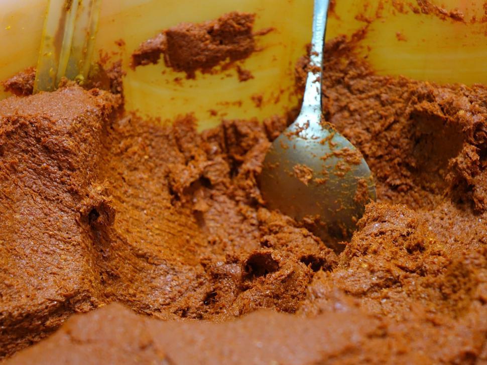 Free Image of Spoon in Bowl of Brown Dirt 