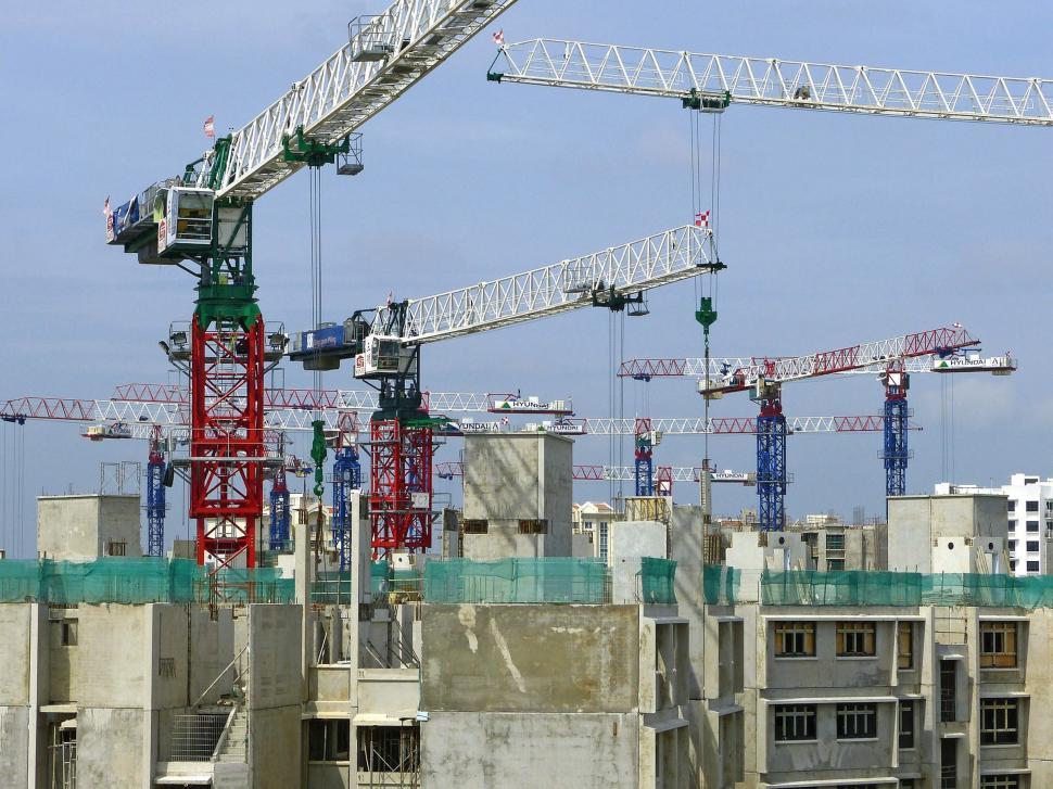 Free Image of Construction Site with Cranes 
