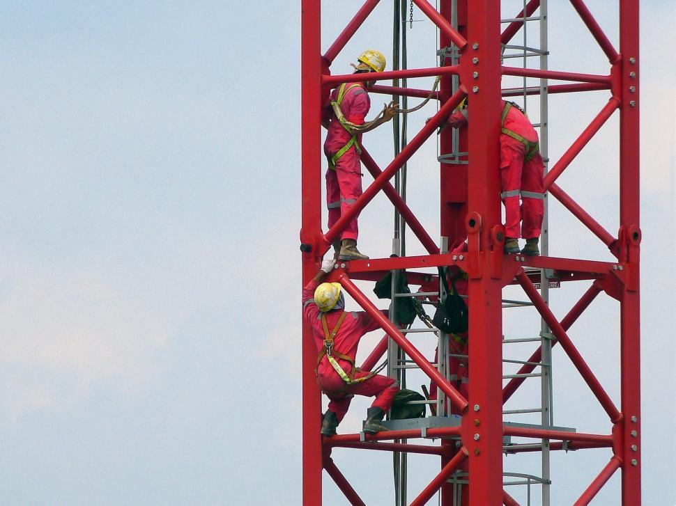 Free Image of Workers on the Tower 