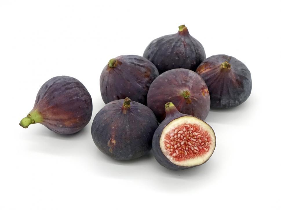 Free Image of Group of Figs on White Background 