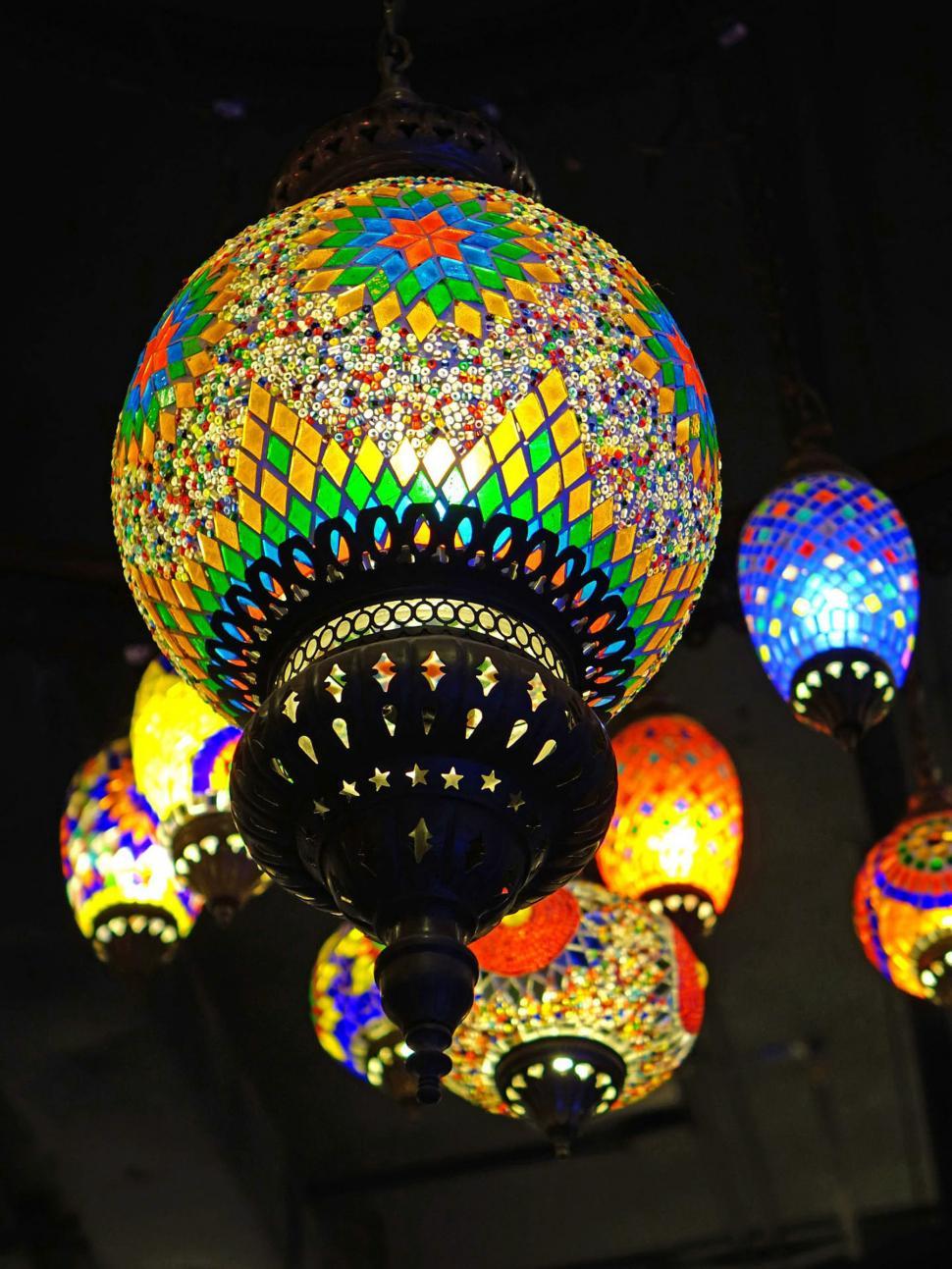 Free Image of Colorful Chinese Lanterns 