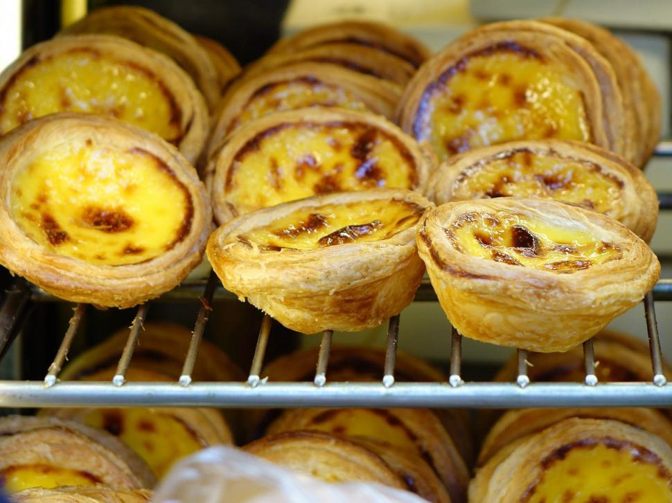 Free Image of Assorted Pastries Displayed on a Rack 