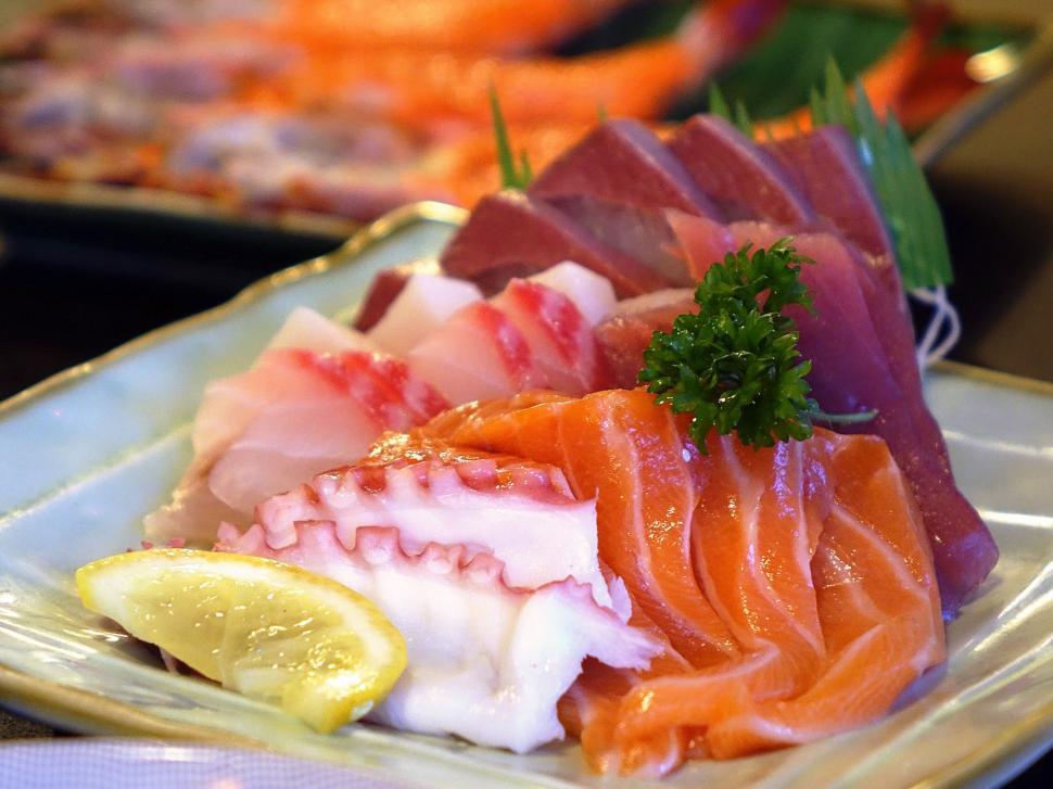 Free Image of Sashimi Dish, Raw Fish 