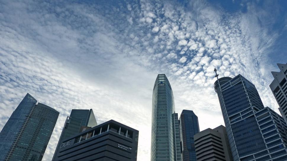 Free Image of Cluster of Skyscrapers Beneath Overcast Sky 
