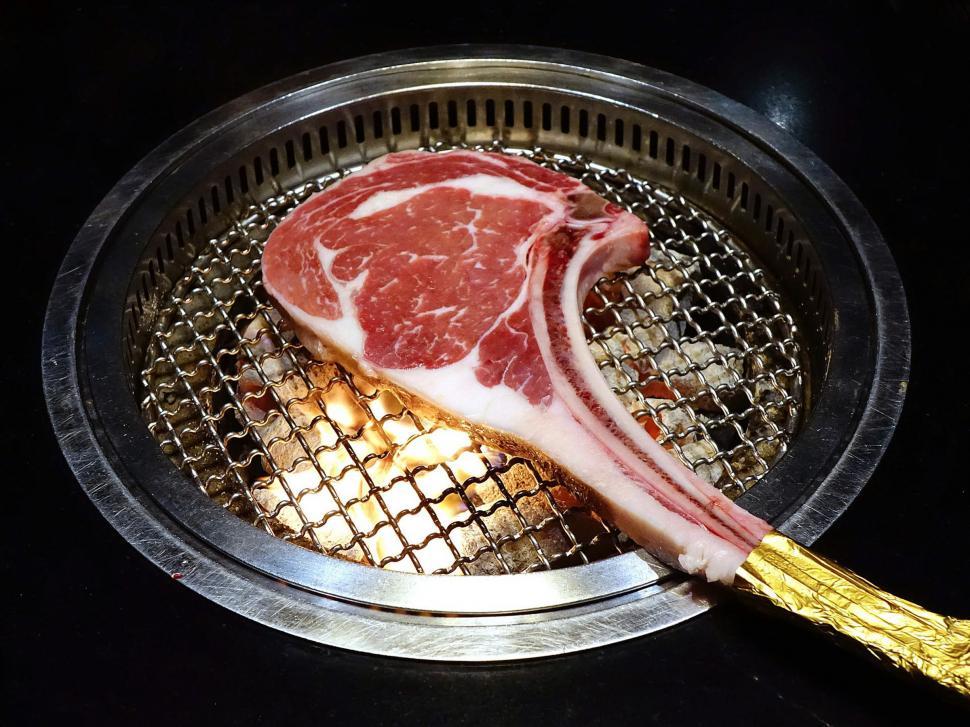 Free Image of Meat Grilling on a Hot Grill 