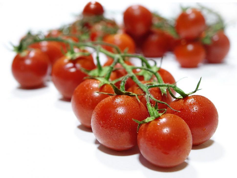 Free Image of Close Up of Tomatoes on White Surface 