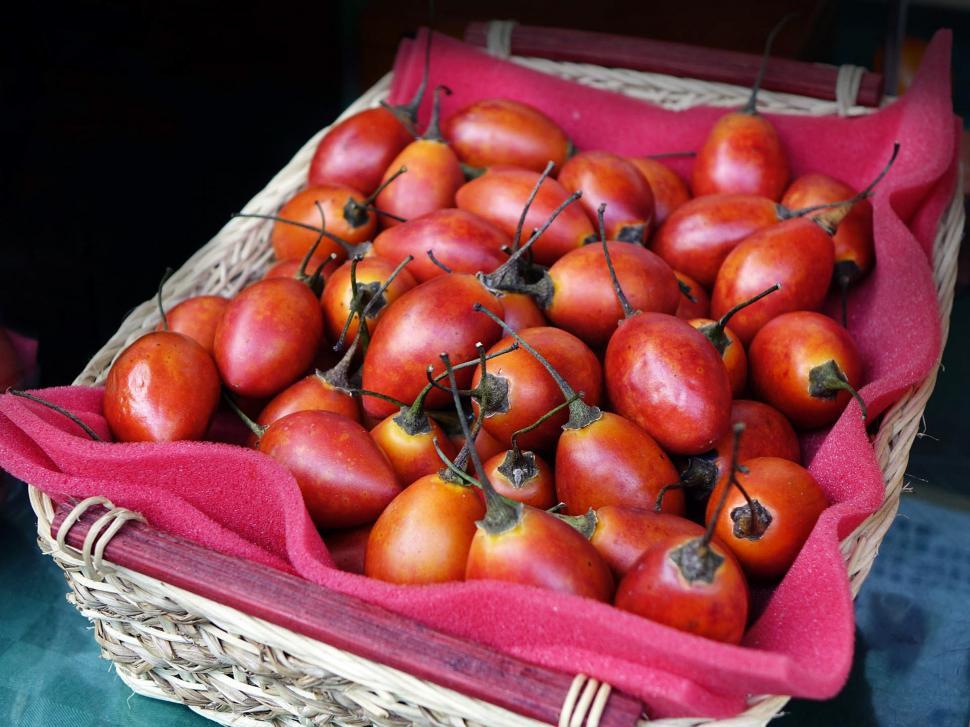 Free Image of Basket Filled With Lots of Red Fruit 
