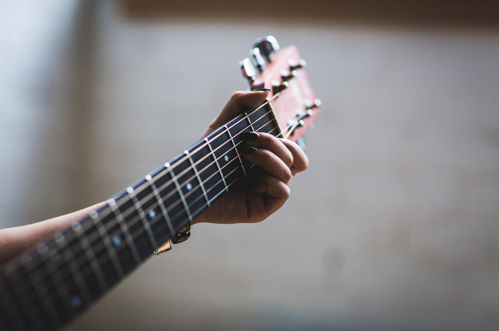 Free Image of Playing Acoustic Guitar 