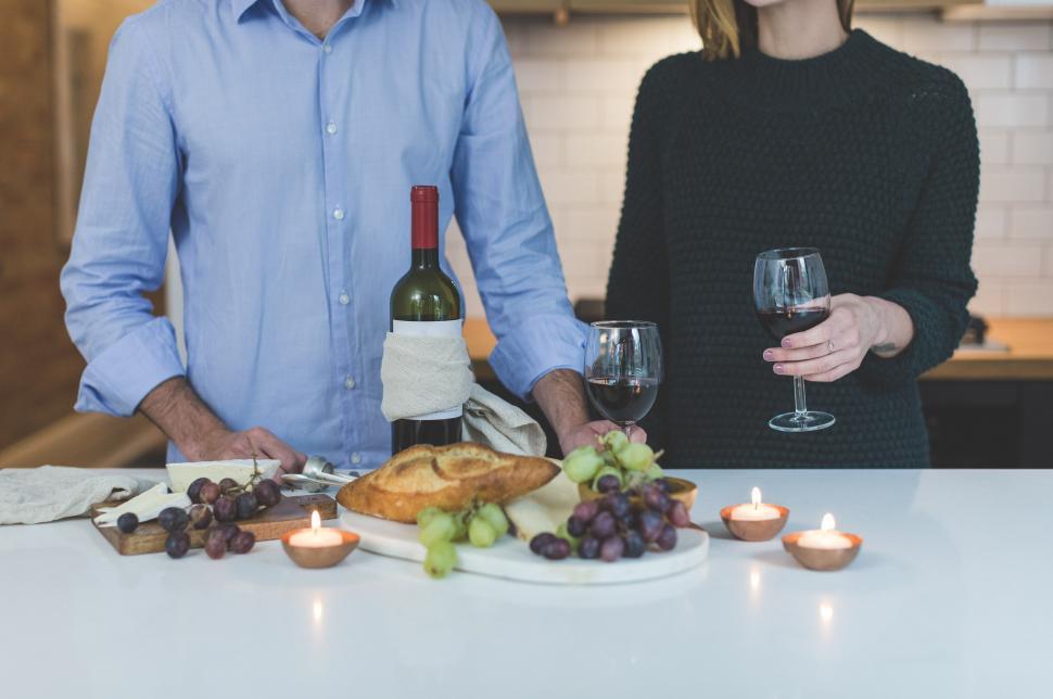Free Image of Wine And Cheese Party Hosts 