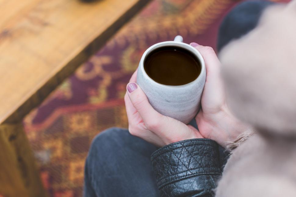 Free Image of Womans Hands Holding Coffee 