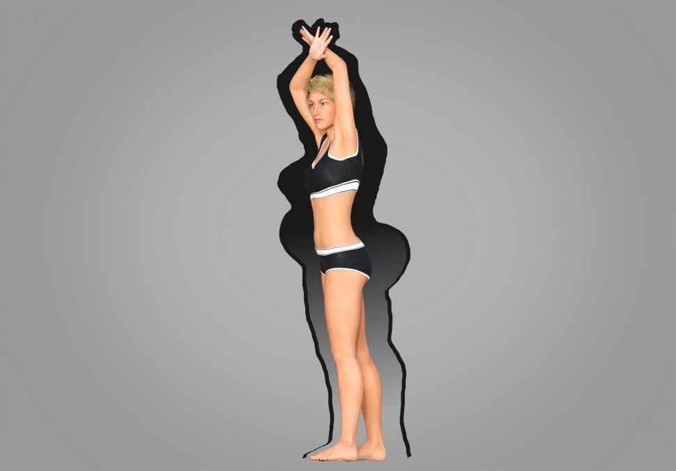 Free Image of Weight Loss Concept - Woman Exercising to Lose Weight 