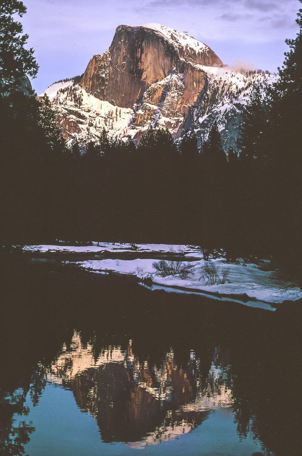 Free Image of Half Dome Rock and Mirror Lake 