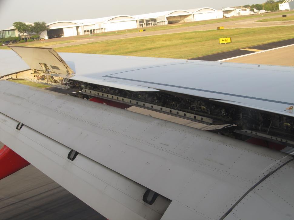Free Image of Inside View of Airplane Wing 