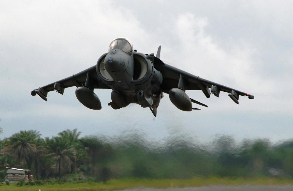 Free Image of Fighter Jet Taking Off From Airport Runway 