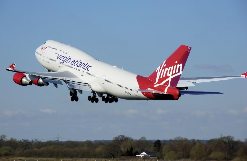 Free Image of Virgin Atlantic Plane Taking Off From Airport 