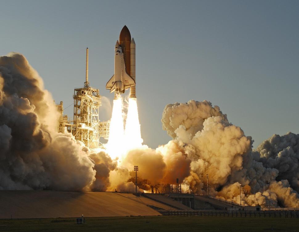 Free Image of Space Shuttle Launching From Launch Pad 