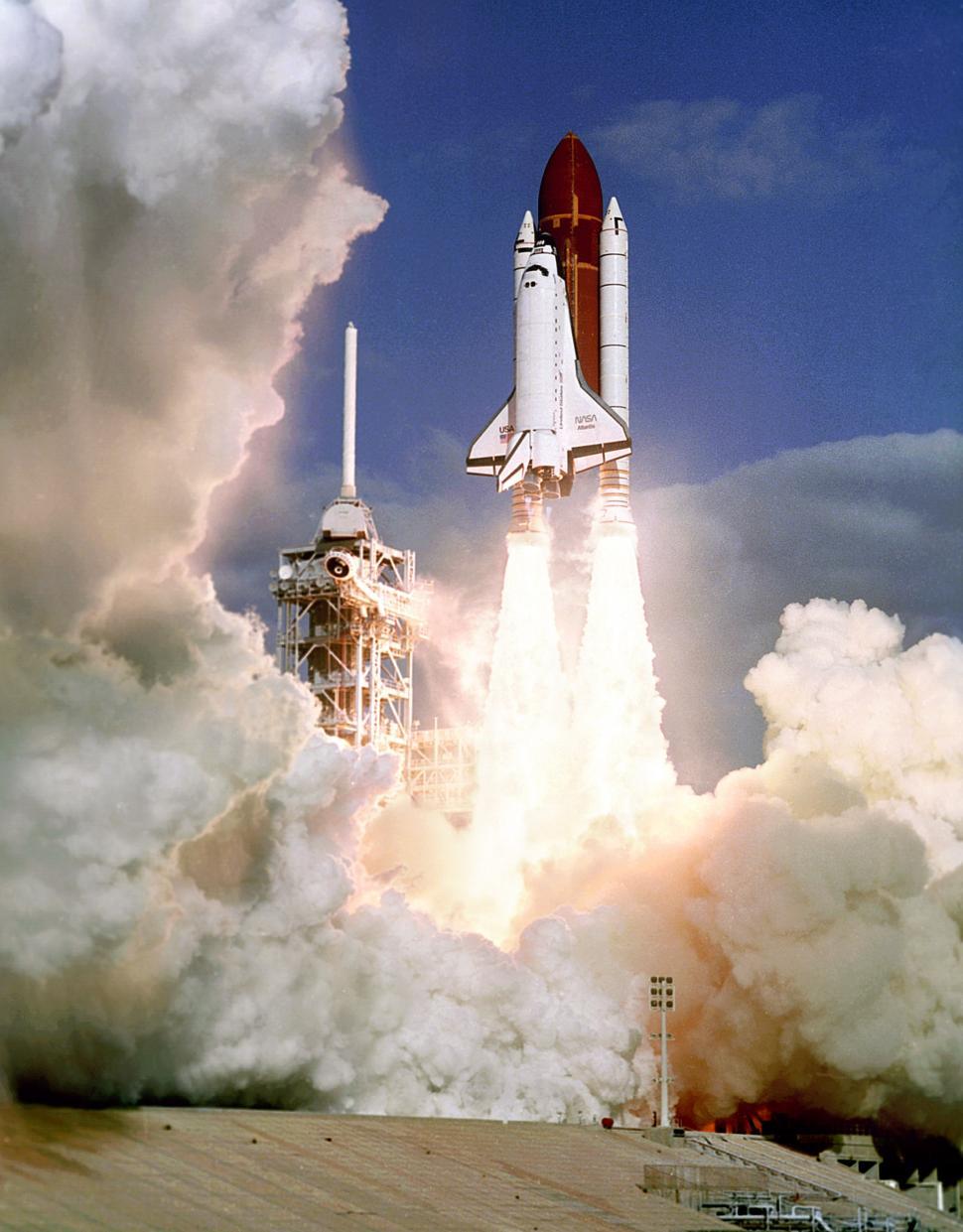 Free Image of Space Shuttle Launching From Launch Pad 