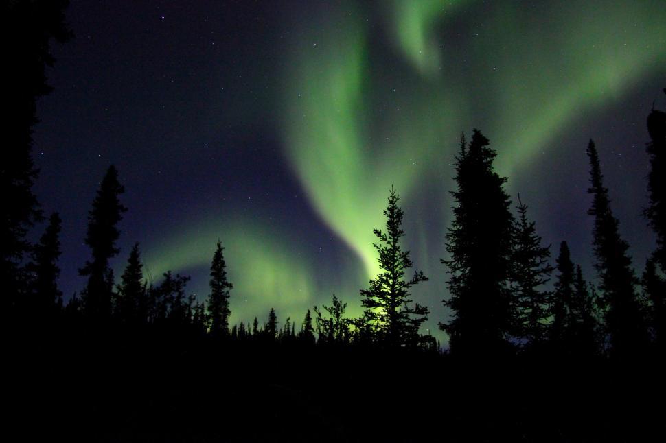 Free Image of The Aurora Borealis Illuminates the Night Sky 