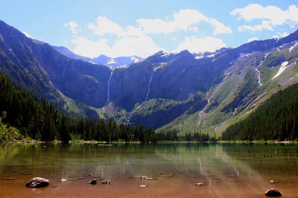 Free Image of Lake Surrounded by Mountains in Forest 
