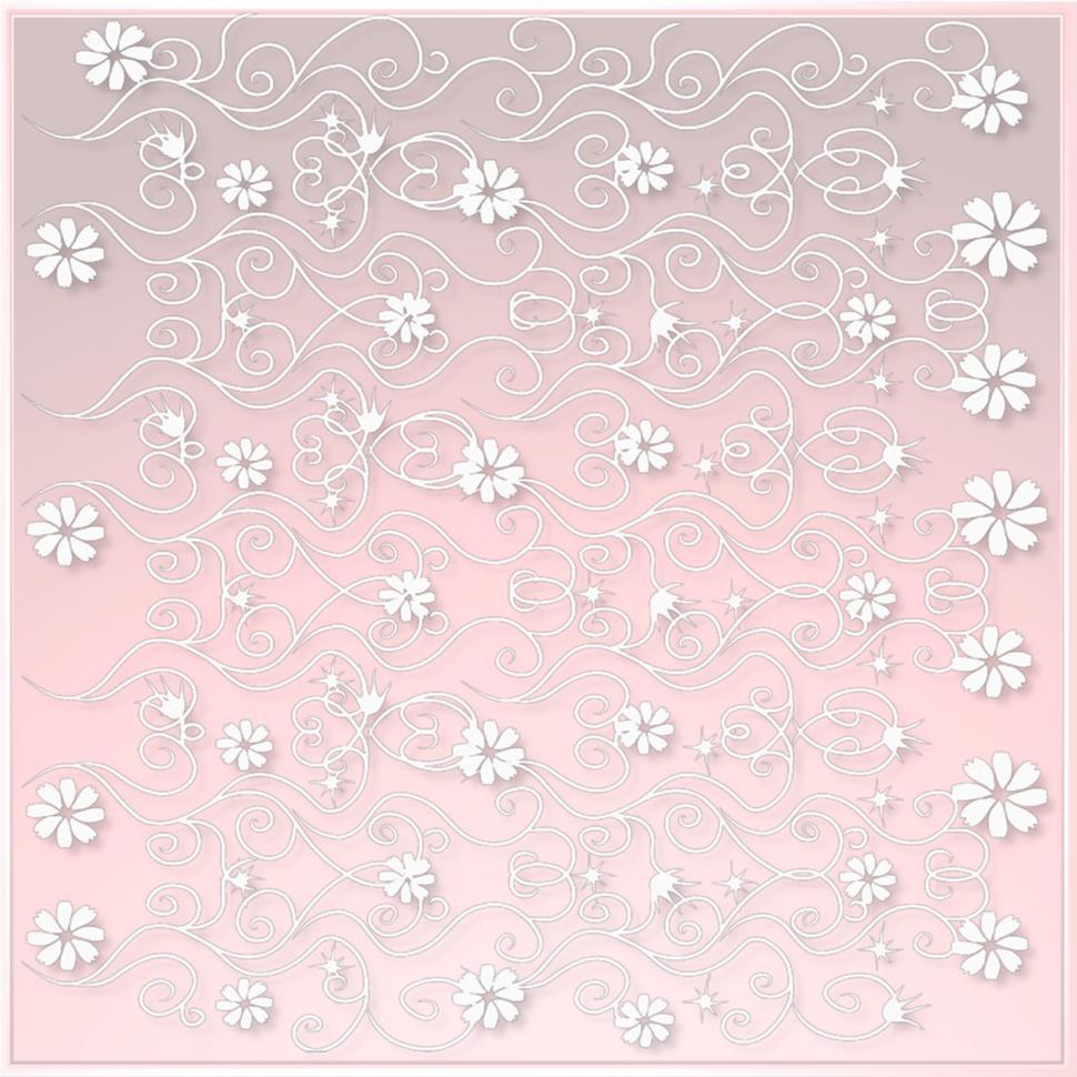 Free Image of Card With White Flowers on Pink Background 