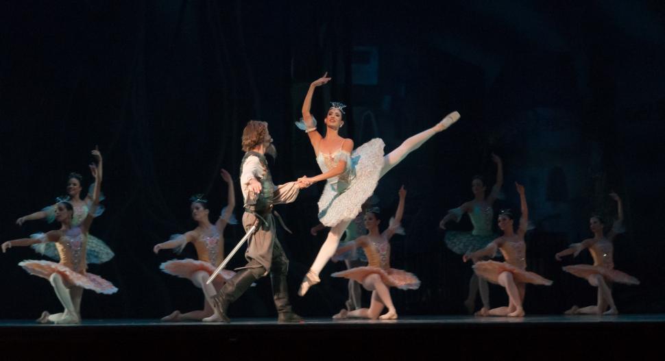 Free Image of Ballet Dancers Performing on Stage 