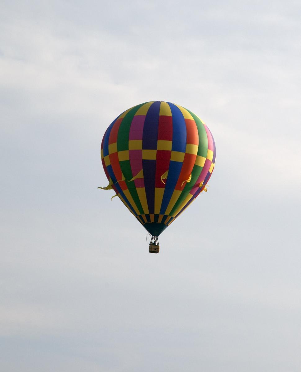 Free Image of Colorful Hot Air Balloon Soaring in the Sky 