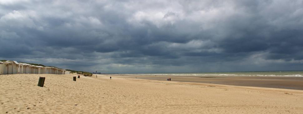 Free Image of Sandy Beach Under Cloudy Sky 