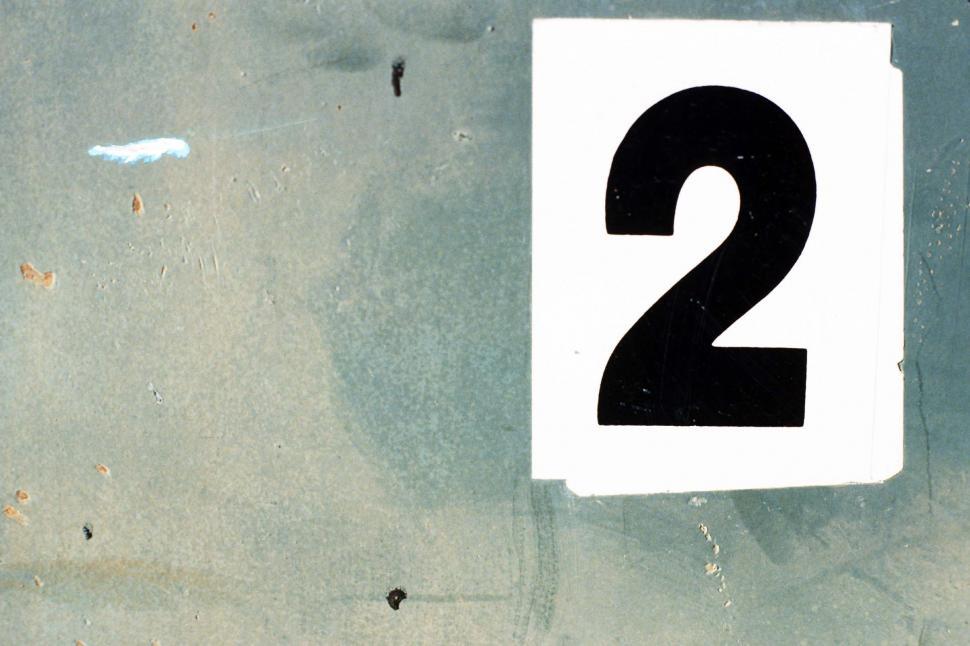 Free Image of Close Up of Street Sign With Number Two 