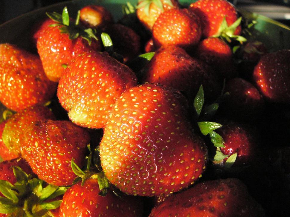 Free Image of Close Up of a Bowl of Strawberries 