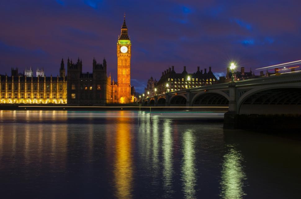 Free Image of The Big Ben Clock Tower Dominating the City of London 