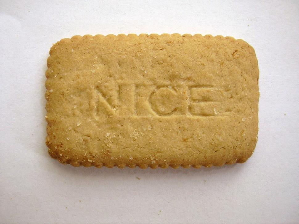 Free Image of A Cookie With the Word Nice 
