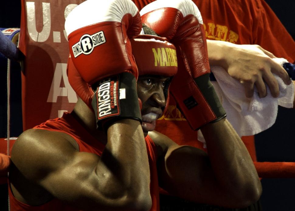 Free Image of Person Wearing Boxing Gloves in Close-up Shot 
