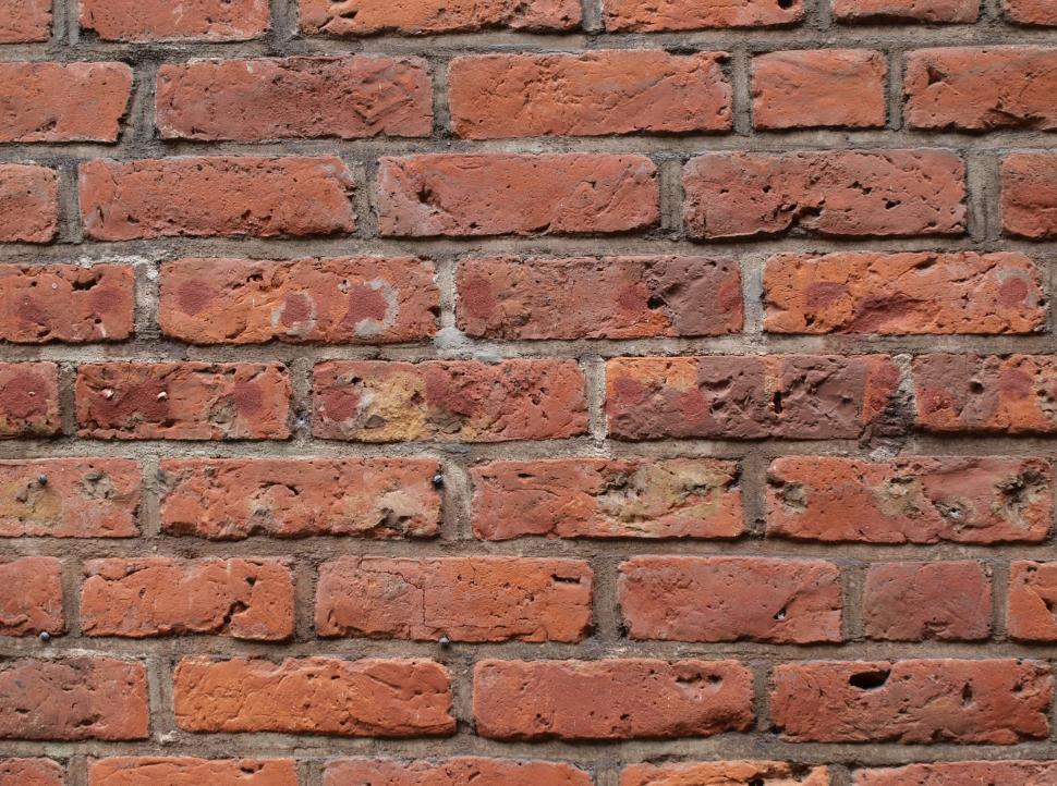 Free Image of Close Up of a Red Brick Wall 