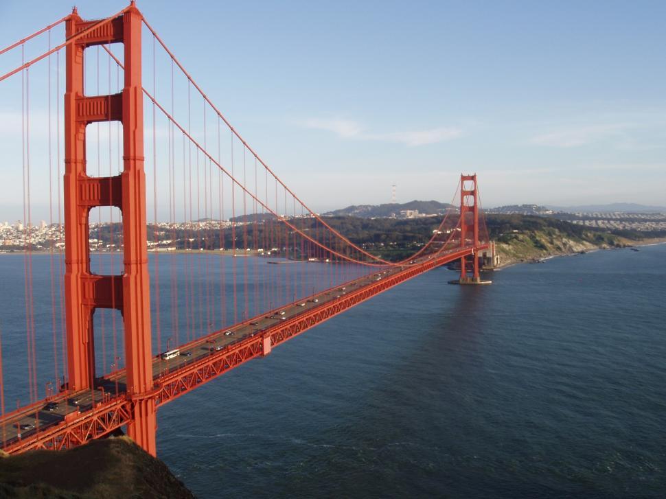 Free Image of Aerial View of the Golden Gate Bridge 
