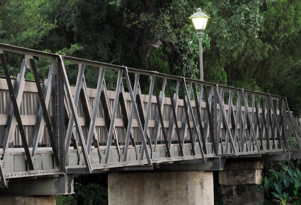 Free Image of Bridge With Light Pole 