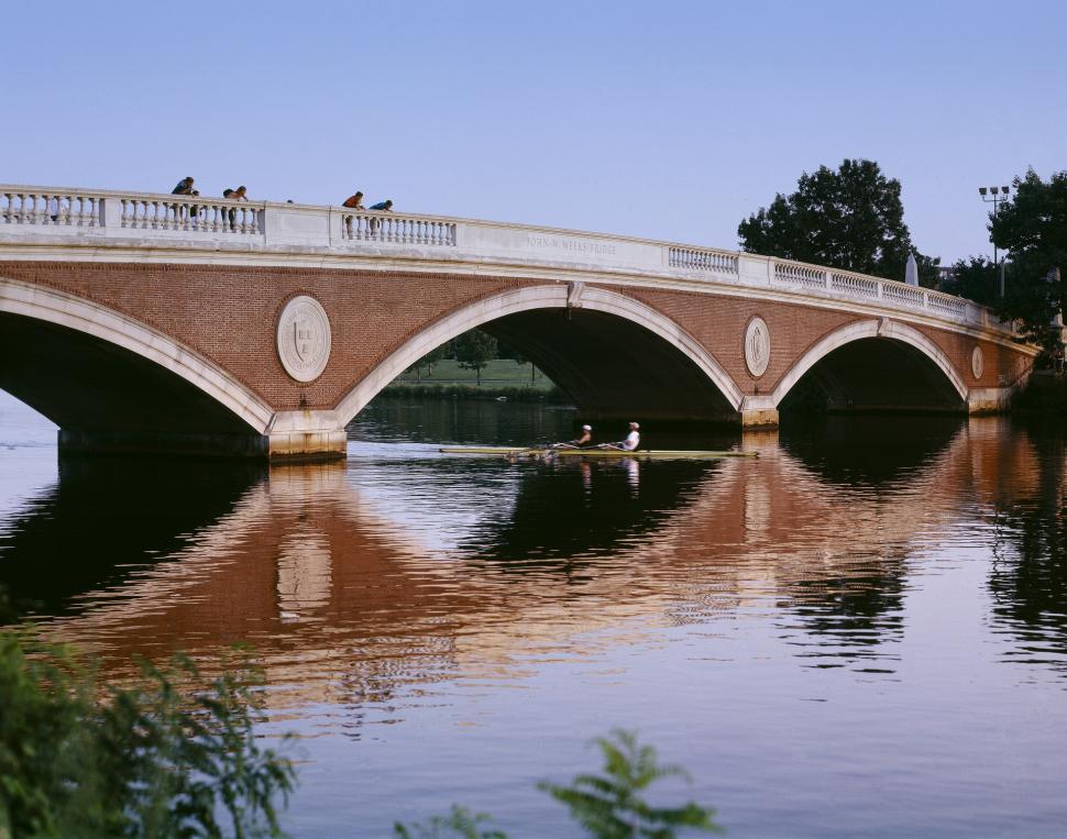 Free Image of Bridge Over Water With People 